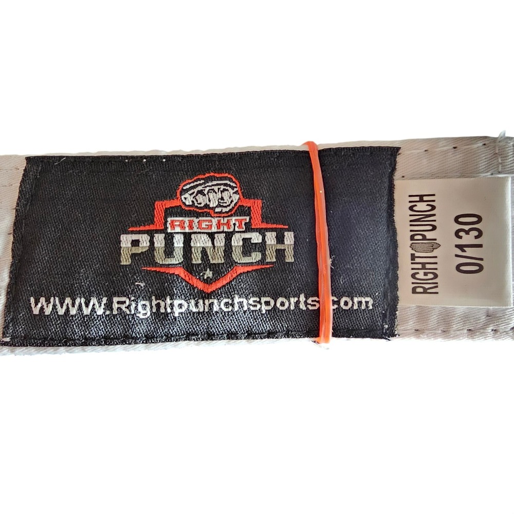 Right Punch Martial Arts White Belt Size 0 130 Karate Taekwondo Judo Training